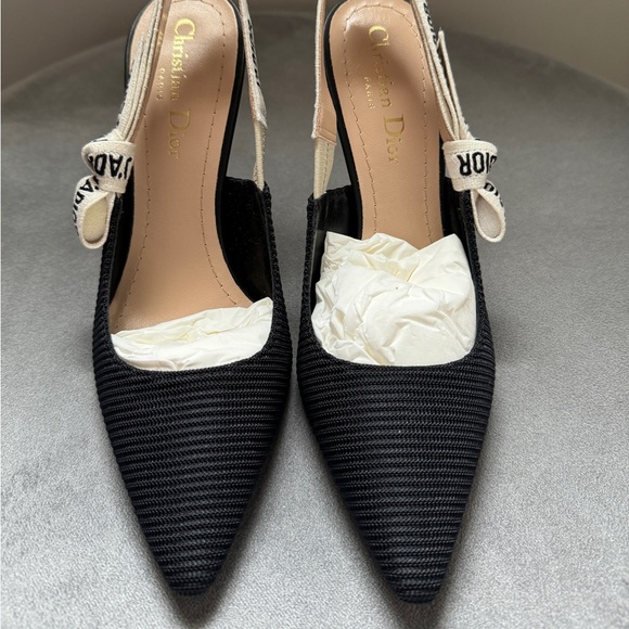 J'Adior Slingback Pump in Black Technical Fabric - Picture 5 of 9